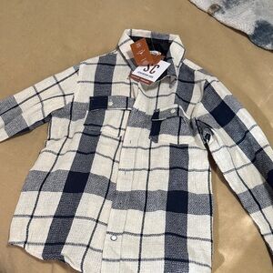 Sovereign Code Navy and White Plaid Shirt